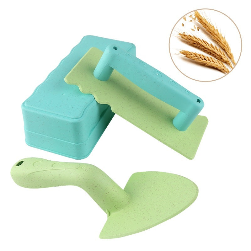 Wheat Straw Shovel Brick Model Play Sand Wall Toy