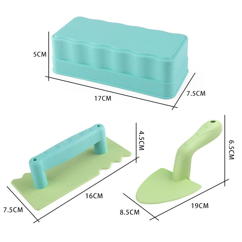 Wheat Straw Shovel Brick Model Play Sand Wall Toy