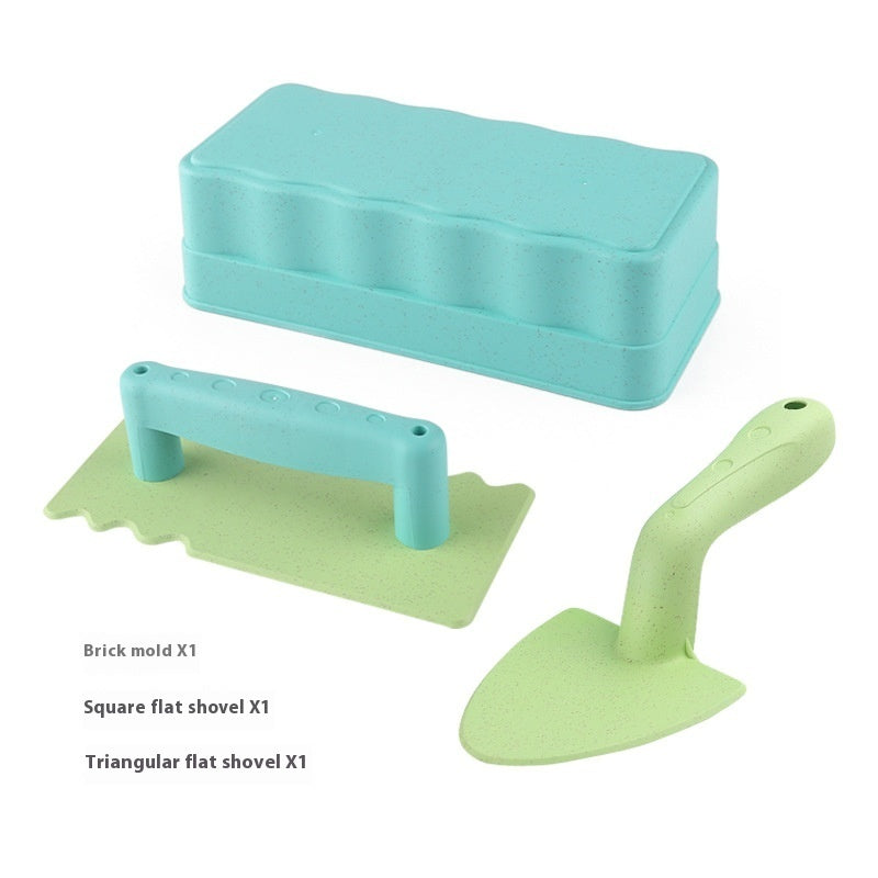 Wheat Straw Shovel Brick Model Play Sand Wall Toy