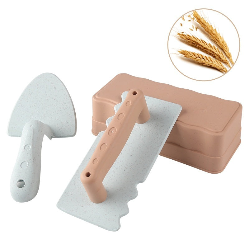 Wheat Straw Shovel Brick Model Play Sand Wall Toy