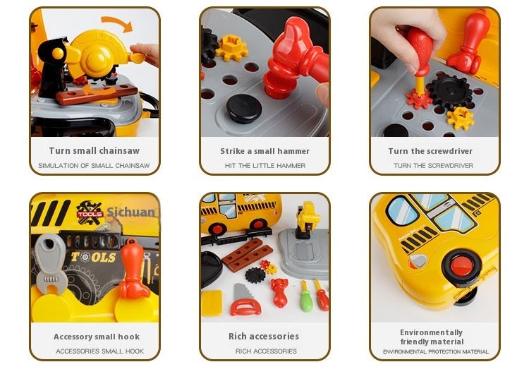 Children's Kitchen Play House Portable Suitcase Toy Suit